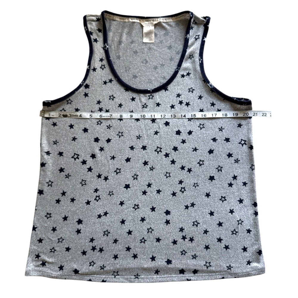 Lucky Brand Tank Top Womens XL Star Print Sleeveless Casual Blue Gray - Picture 4 of 5